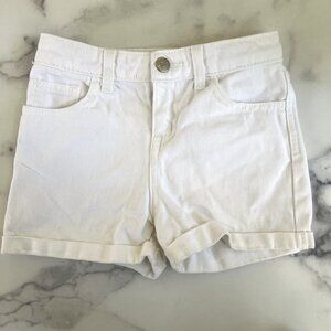Cherokee Girls' Denim Shorts, White, Size S (6/6X)